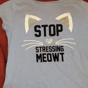 Children's Place Size Large 10/12 Cat Shirt